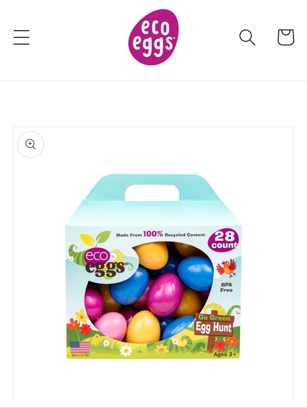 Eco Eggs Compostable/Reusable/Fillable Easter Eggs